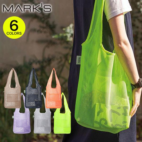 トートバッグ スポーツ エコバッグ お買い物バッグ 蛍光 メッシュ ベージュ オレンジ イエロー サ...