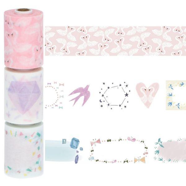 マステ 水性ペンで書けるマスキングテープ・ミシン目入り・スリム・手帳デコ マンスリー・日付なし・タイ...