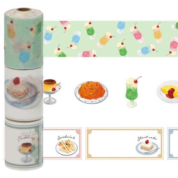 マステ 水性ペンで書けるマスキングテープ ミシン目入り・スリム・手帳デコ デコレーション・タイトル用...