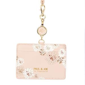 ポールアンドジョー ポール&ジョー ラ・パペトリー IDカードホルダー レディース リール付き クリザンテーム ピンク マークス