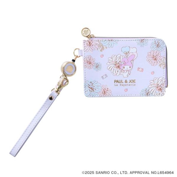 ポール ＆ ジョー×マイメロディ 【直営店限定】 パスケース パープル マークス リール付き キャラ...
