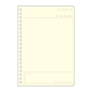 パピノット 日付フリー・1日1ページリフィル・A5 クリーム テラコッタ PapiKnot システム手帳 カスタム 手帳 ルーズリーフ 方眼紙 32枚入｜マークス公式ストア
