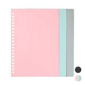 パピノット 色紙リフィル・A5 PapiKnot システム手帳 カスタム 手帳 メモ 表紙 9枚入 マットブラック ピンク ライトブルー グレー｜マークス公式ストア