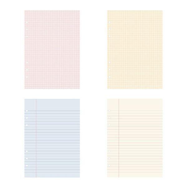 システム手帳 リフィル メモ A5 罫線 方眼 6穴 PAPERIAN ぺーパーリアン 韓国 文具 ...