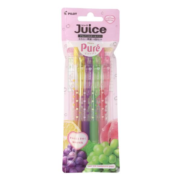 パイロット ジュース ゲルボールペン 0.5mm ＜ピュレグミコラボ4本セット＞
