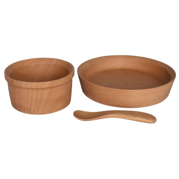 食器セット ベビー 幼児用 プレート ボウル スプーン 木製 GRANDek EARTH TOUGE...