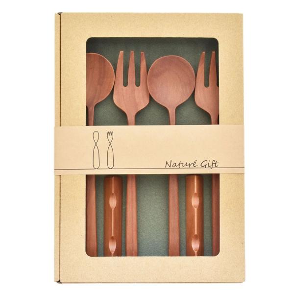 カトラリーセット ペアセット スプーン フォーク 木製 TOUGEI ナチュレ ギフト