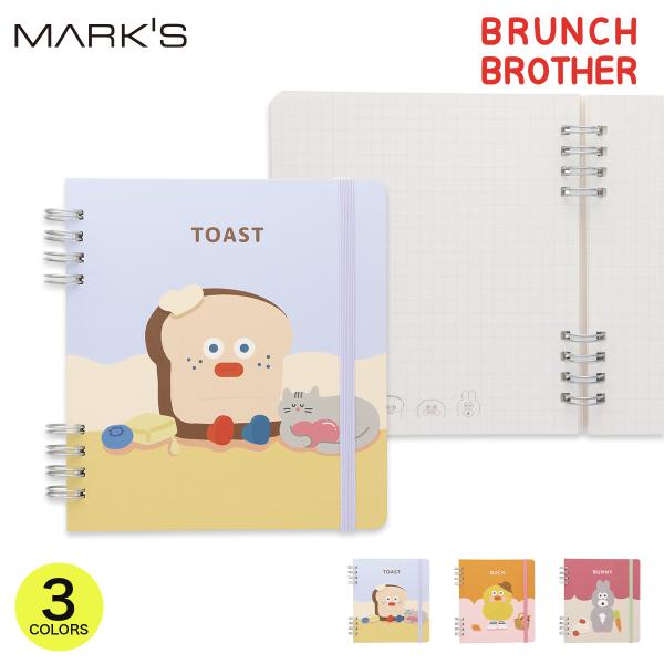 パイロット ジュース×ブランチブラザー リングノート スクエア コラボ 方眼罫 かわいい 韓国キャラ...