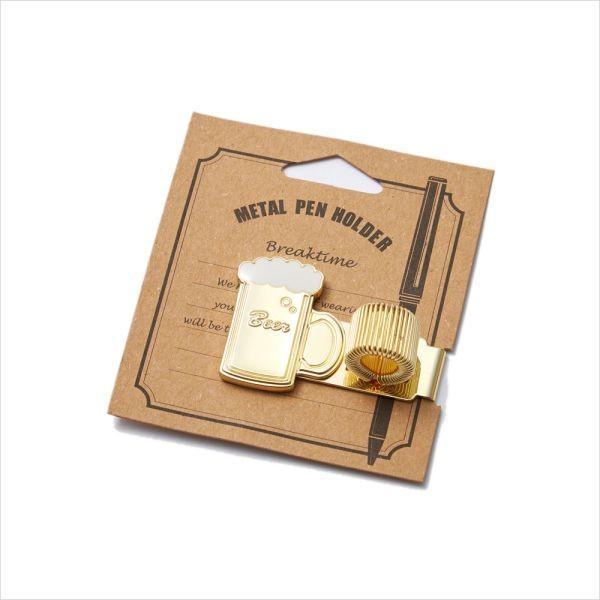 ペンホルダー 手帳 メタルペンホルダー ビール BREAKTIME ブレイクタイム マークス オリジ...