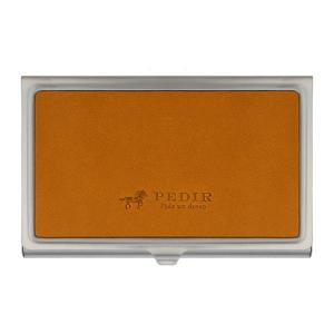 名刺入れ カードケース メンズ レディース 本革 栃木レザー 名刺 ケース メタル 薄型 スリム 馬 PEDIR ペディール