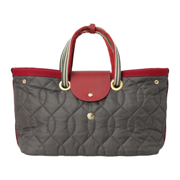 N.I.B キルティングガーデントートバッグ S＜グレー＞ 軽量 小さめ ハンドル長さ調整可 2WA...