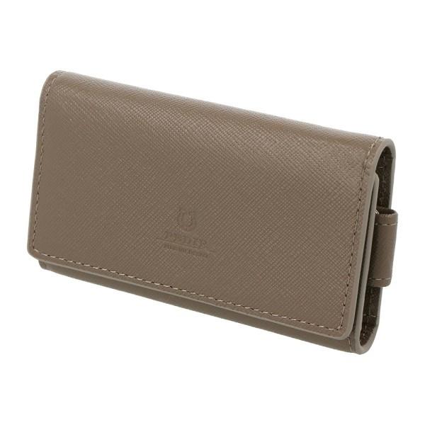 キーケース 鍵ケース 本革 リール付 プリズム トープ ベージュ 茶色 馬蹄 馬 PEDIR ペディ...