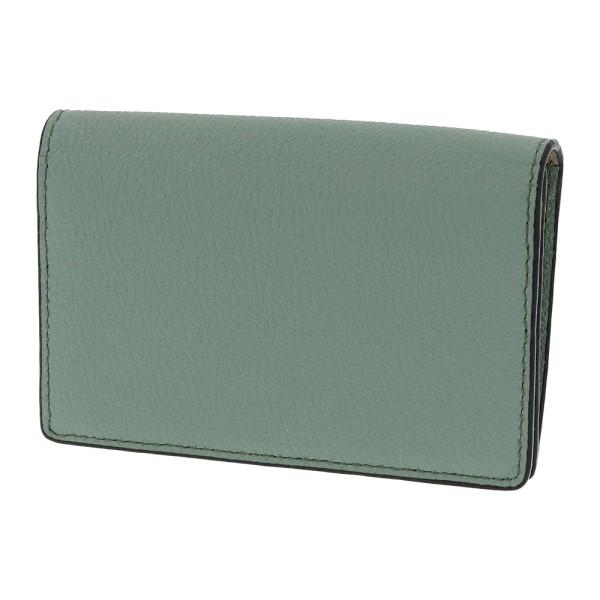 本革 革 ネームカードケース カードケース 名刺ケース 名刺入れ ディアシュリンク ライトグリーン ...