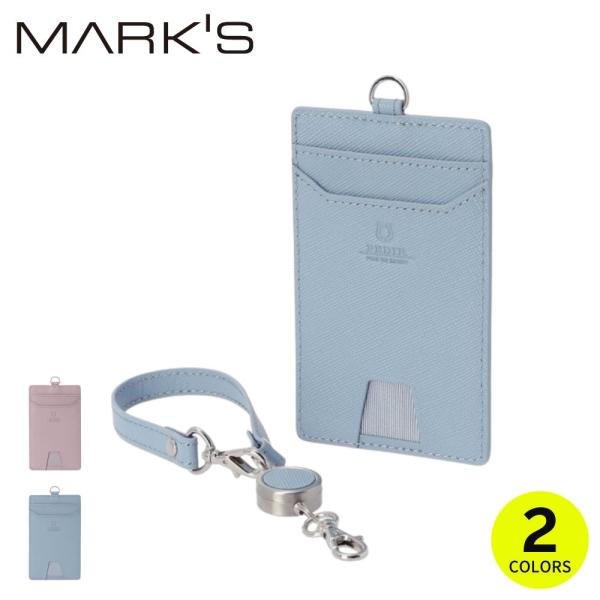 本革 革 リール付き パスケース 定期入れ 定期ケース プリズム グレイッシュピンク ピンク スモー...