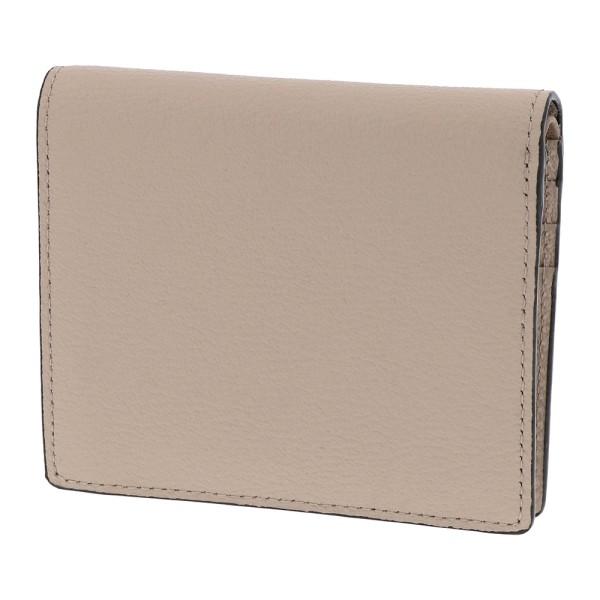 本革 革 二つ折り ウォレット 財布 ディアシュリンク ライトグレージュ グレージュ グレー ベージ...