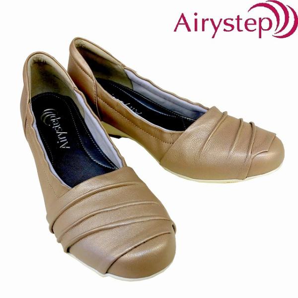 婦人靴 レディースパンプス エアリーステップ Airy step 7574 LTピンクメタ シルバー...