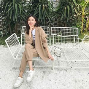 3色 セットアップ パンツ スーツ レディース かっこいい 上下セット 長袖 ジャケット アンクル丈 7部丈 パンツ ズボン ロールアップ 大人可愛い きれいめ Db2986 Marmelo Sunnyday 通販 Yahoo ショッピング