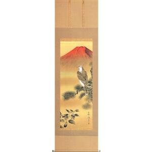 掛け軸 赤富士（西森 湧光） 掛軸 : まろ庵 - 通販 - Yahoo!ショッピング