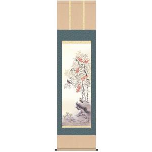 掛け軸 花鳥画 【完全肉筆掛け軸】竹に雀（中谷 文魚） 掛軸 : まろ庵