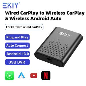 Ekiy-ミニスマートボックス 13 ワイヤレス Android 自動ドングル Netflix Yo...