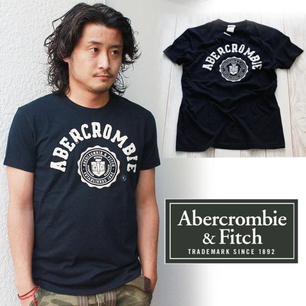 アバクロ/Abercrombie&amp;Fitch TEE Tシャツ メンズ 半袖 ネイビー