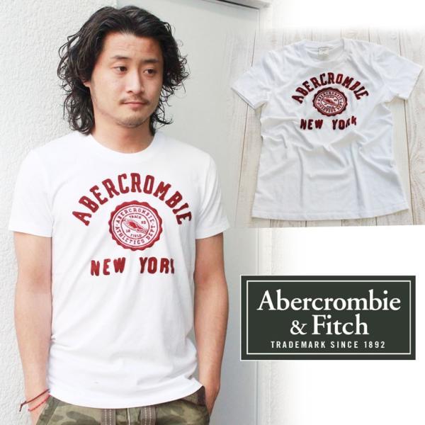 アバクロ/Abercrombie&amp;Fitch TEE Tシャツ メンズ 半袖 ホワイト