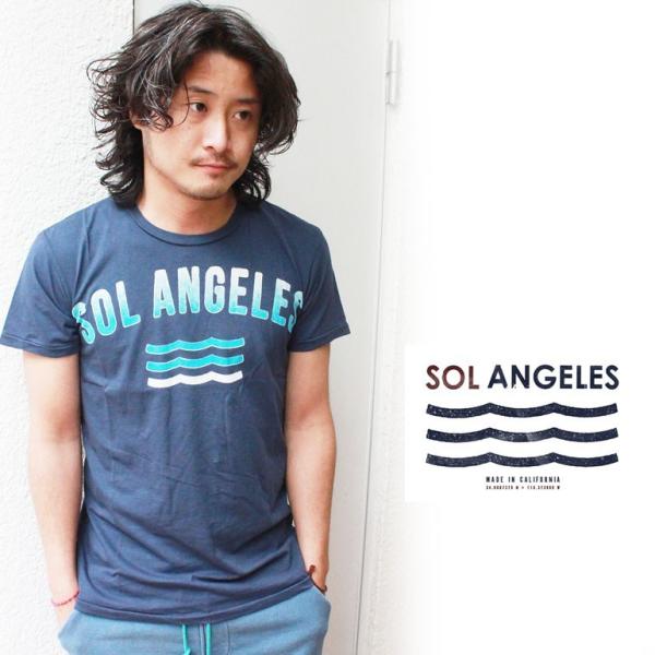SOL ANGELES　ソル・エンジェルス Tシャツ メンズ 半袖　ネイビー