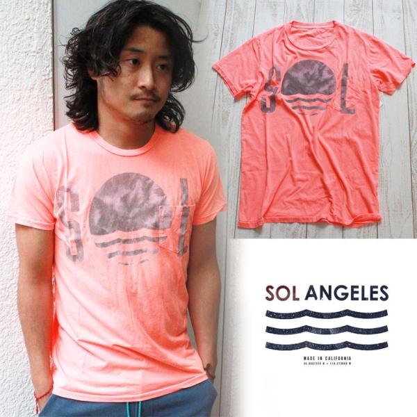SOL ANGELES　ソル・エンジェルス Tシャツ メンズ 半袖　オレンジ