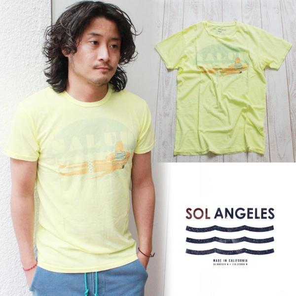 SOL ANGELES　ソル・エンジェルス Tシャツ メンズ 半袖　イエロー