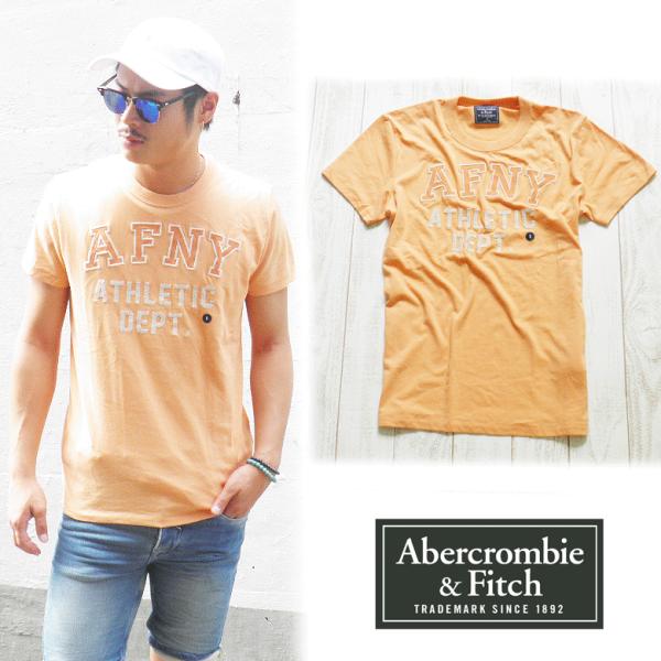 アバクロ/Abercrombie&amp;Fitch TEE Tシャツ メンズ 半袖 オレンジ