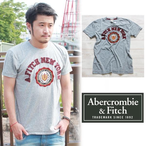 アバクロ/Abercrombie&amp;Fitch TEE Tシャツ メンズ 半袖 グレー