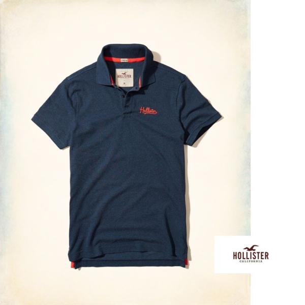 ホリスター Hollister POLO ポロシャツ メンズ 半袖 ブルー
