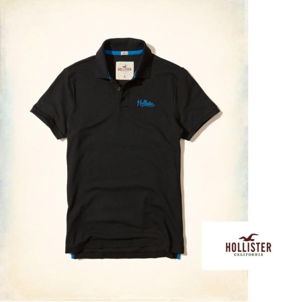 ホリスター Hollister POLO ポロシャツ メンズ 半袖 ネイビー