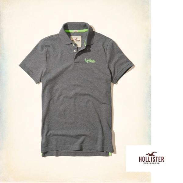 ホリスター Hollister POLO ポロシャツ メンズ 半袖 グレー