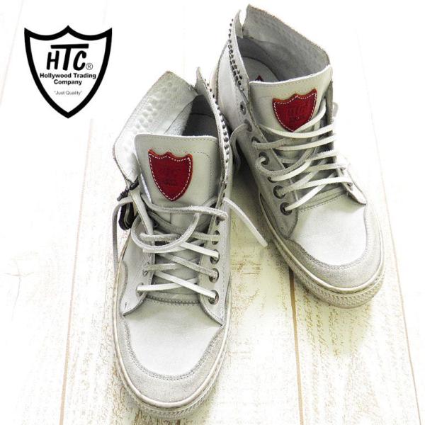 HTC エイチティーシー スニーカー メンズ シューズ 靴 スタッズ レザー 革 HTCユーロ