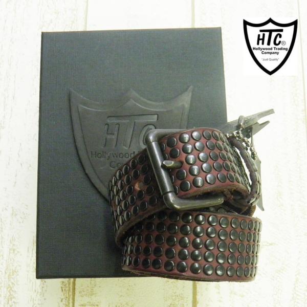 HTC エイチティーシー ベルト メンズ 5000スタッズ スタッズ 革 レザー ヴィンテージ ワイ...