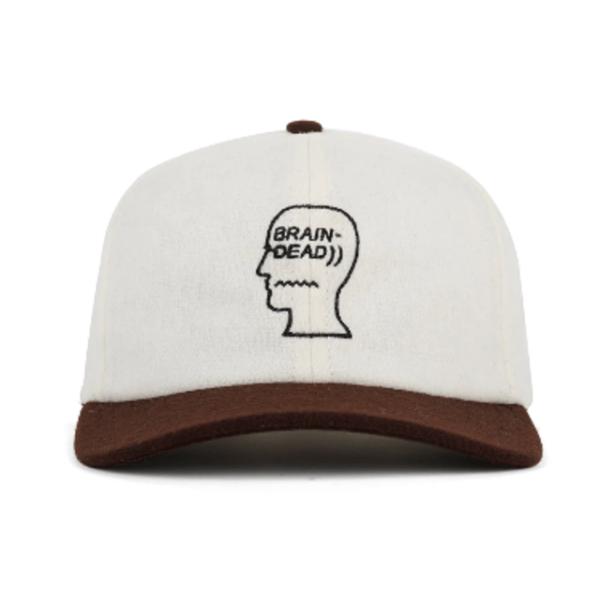 BRAIN DEAD FLANNEL SPRING TRAINING HAT - CREME