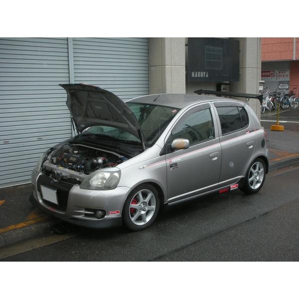 トヨタ：ヴィッツ RS［NCP13］ボンネットダンパー　シルバーカーボン