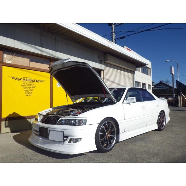 トヨタ：チェイサー[JZX100]用ボンネットダンパー　ブラックカーボン