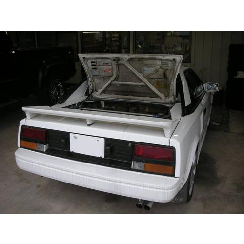 トヨタ：MR2, AW11用エンジンフードダンパー(リア)　シルバーカーボン