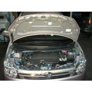 ダイハツ：ミラジーノ[L700S]用ボンネットダンパー ブラックカーボン