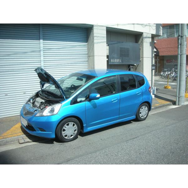 ホンダ：ボンネットダンパー　フィット[GE6]　シルバーカーボン