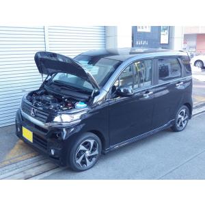 ホンダ：N-WGNカスタム[JH1]用ボンネットダンパー シルバーカーボン