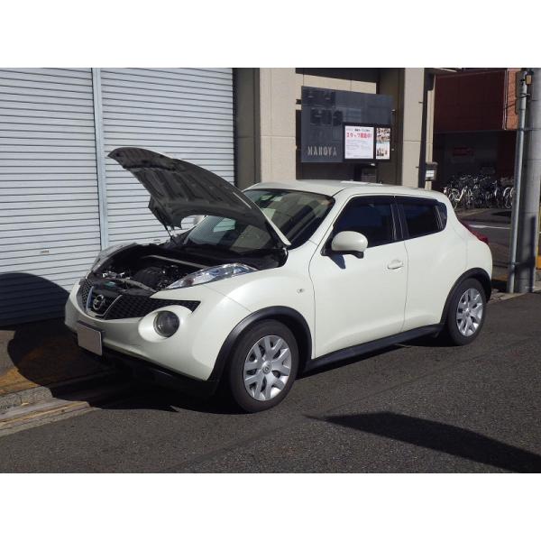 ニッサン：ジューク[YF15]　ボンネットダンパー　ブラックカーボン