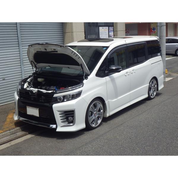 トヨタ：ノア［ZRR80］用ボンネットダンパー　シルバーカーボン