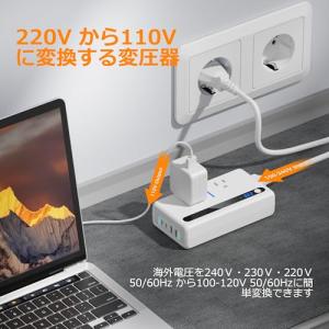 TESSAN 変圧器 海外旅行用 220vから...の詳細画像1