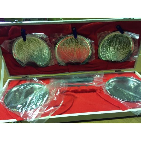 銘々皿　和菓子皿 5枚　和 菓子切り 5本　ステンレス　未使用 ★0044 A-4