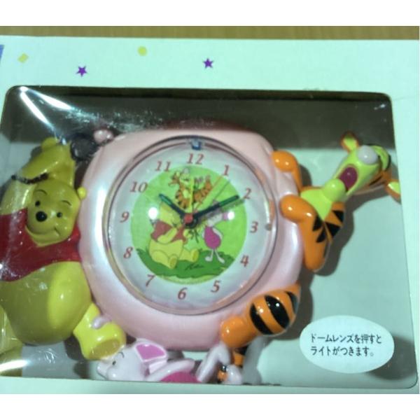 くまのプーさん　アラーム時計 目覚まし時計　ピンク　中国製　未開封　インテリア ★0242 A-3