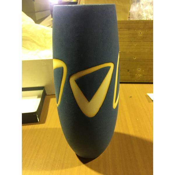 花瓶　陶器　青 ★0275 A-4