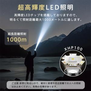 懐中電灯 LEDライト ハンディライト 充電式...の詳細画像4